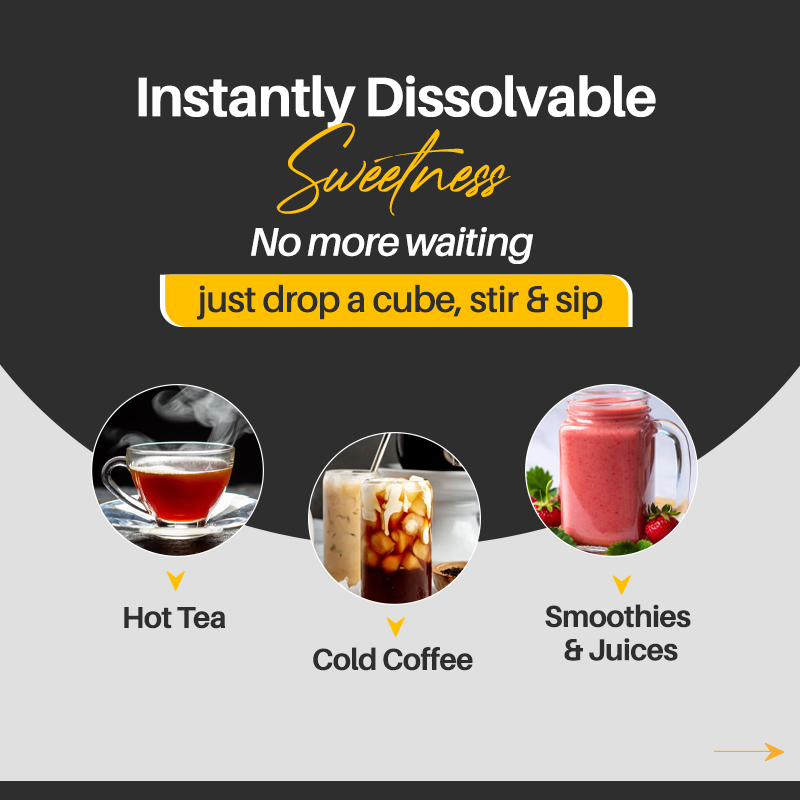 Instantly dissolvable sweetness